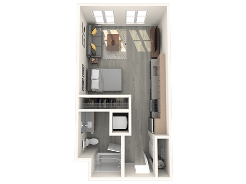 Tilian Studio A  3D Floor Plan
